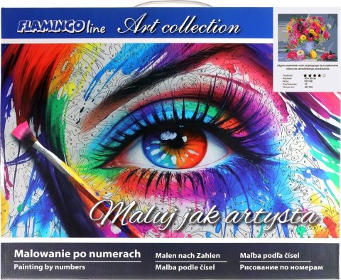 Zestaw kreatywny Malowanie po numerach 40x50cm Bukiet Flamingo Line (FSY190)