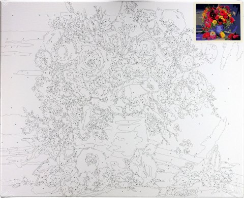 Zestaw kreatywny Malowanie po numerach 40x50cm Bukiet Flamingo Line (FSY190)