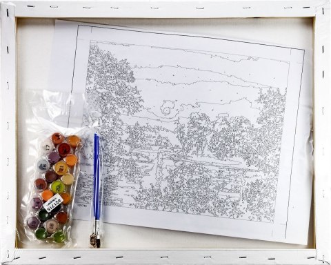 Zestaw kreatywny Malowanie po numerach 40x50cm Pejzaż Flamingo Line (FSY244)