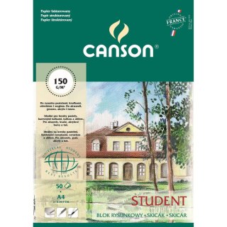 Blok rysunkowy Student A4 biały 150g 50k Canson (400084732)