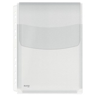 Koszulki na dokumenty krystaliczne A4 kolor: przezroczysty górna klapka 170 mic. Leitz (47573003)