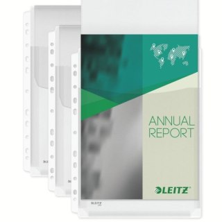 Koszulki na dokumenty krystaliczne A4 kolor: przezroczysty górna klapka 170 mic. Leitz (47573003)