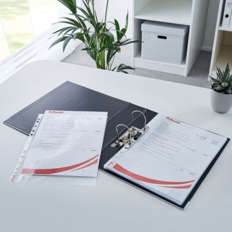 Koszulki na dokumenty krystaliczne krystaliczna A4 kolor: przezroczysty typu U 75 mic. Esselte (56113)