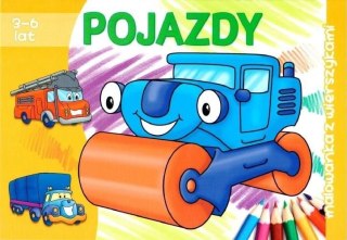 Książeczka edukacyjna pojazdy - malowanka z wierszykami Literka