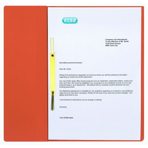 Skoroszyt A4 pomarańczowy karton Elba (100551881)