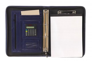 Teczka konferencyjna A4 granatowa granatowa ekoskóra Antra (709)