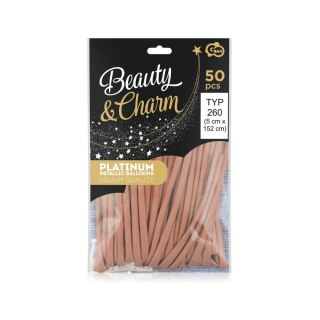 Balon gumowy do modelowania Beauty&Charm, platynowe różowo-złote, 50 szt. różowy Godan (CB-MLGRZ)