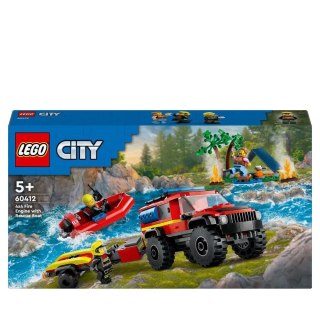 Klocki konstrukcyjne City Terenowy wóz strażacki z łodzią Lego (60412)
