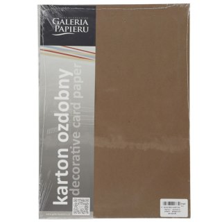Papier ozdobny (wizytówkowy) A4 kraft brązowy brązowy 275g Galeria Papieru (204418)