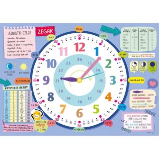 Podkład na biurko zegar mix PVC PCW Henry (5907465664066)