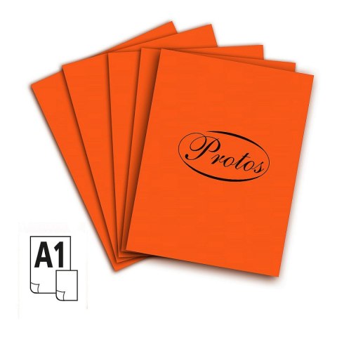 Brystol A1 pomarańczowy 160-180g 20k [mm:] 610x860 Protos