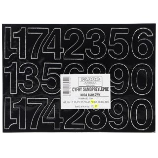 Cyfry samoprzylepne czarne Farro