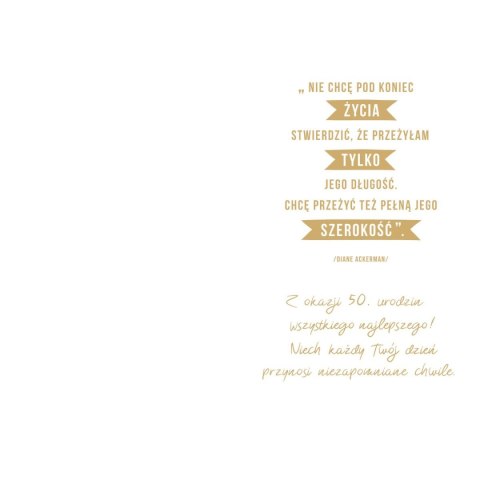 Kartka składana malowane Ab Card (ab cyferki)