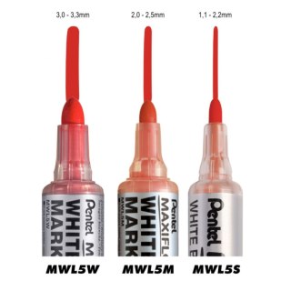 Marker suchościeralny wkład czerwone 3-3,3mm okrągła końcówka Pentel (MWL5W-BX)