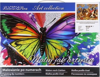 Zestaw kreatywny Malowanie po numerach 30x40cm Psy Flamingo Line (FSY166)