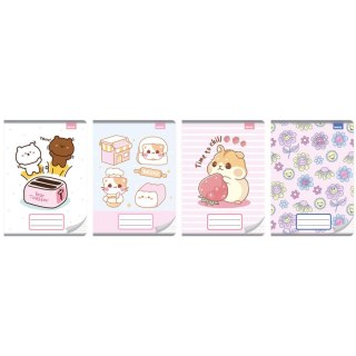 Zeszyt A5 No name - dziewczynka 16k. linia kolor Beniamin