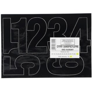 Cyfry samoprzylepne czarne Farro