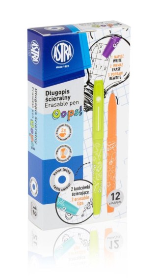 Długopis wymazywalny wymazywalny OPSS! wkład niebieski 0,6mm Astra