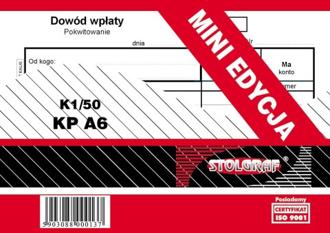 Druk samokopiujący A6 50k. Stolgraf (K1/50)
