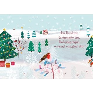 Kartka składana B6 BN CHOINKA W KÓŁKU Henry (5905701480098)
