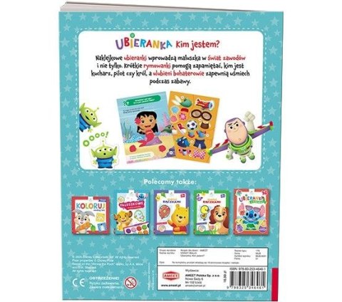 Książeczka edukacyjna Disney Maluch. Ubieranka. Kim jestem? Ameet (MUB 9201)
