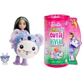 Lalka Cutie Reveal - Lalka Chelsea Piesek-Żaba + zwierzątko [mm:] 120 Barbie (HRK27)