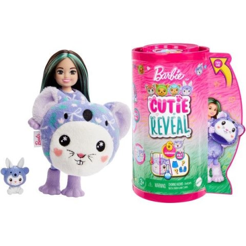 Lalka Cutie Reveal - Lalka Chelsea Piesek-Żaba + zwierzątko [mm:] 120 Barbie (HRK27)