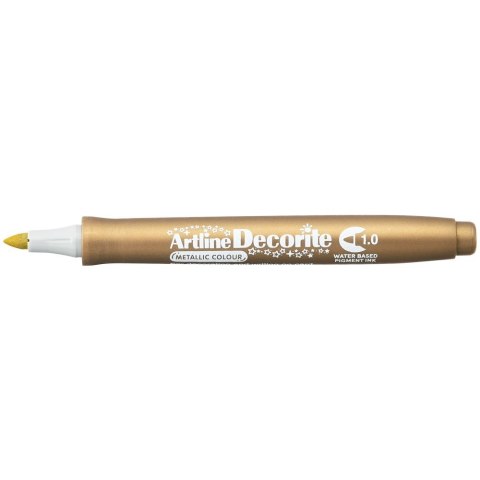 Marker permanentny złoty metaliczny decorite wkład złoty 1,0mm pędzelek końcówka Artline (AR-033 9 6)