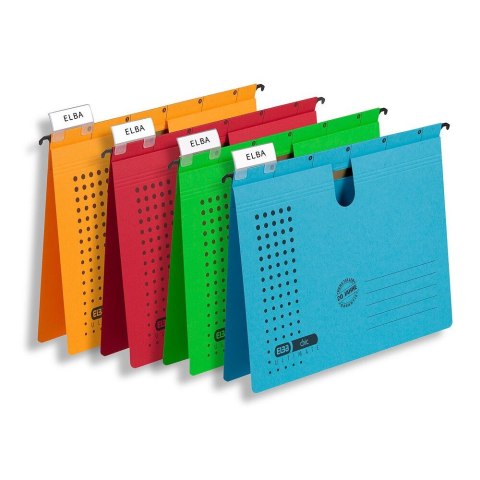 Skoroszyt A4 Chic Ultimate wiszący niebieski karton 230g Elba (100552091)