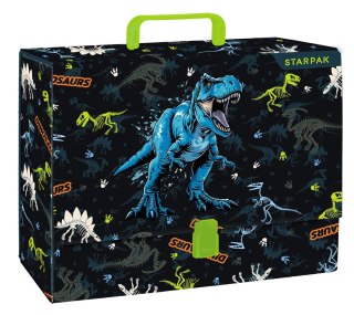 Teczka z szerokim grzbietem na klips Dino A4 różne Starpak (559319)