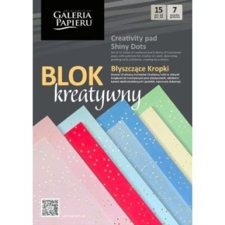 Papier ozdobny (wizytówkowy) A4 mix blyszczace kropki mix Galeria Papieru (258005)
