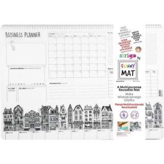 Podkład na biurko FUNNY MAT TRANSPARENT BUSINESS PLAN sfu0843 polipropylen PP [mm:] 680x480 Strigo (8681379308434)