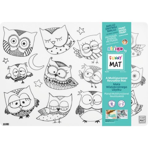 Podkład na biurko FUNNY MAT TRANSPARENT SOWY sfu1004 polipropylen PP [mm:] 680x480 Strigo (8681379310048)