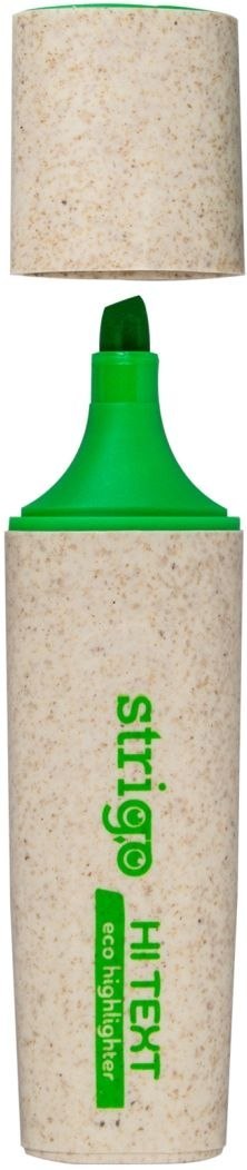 Zakreślacz HI-TEXT neon w ekologicznej obudowie zielony wkład zielony Strigo (SSC220)