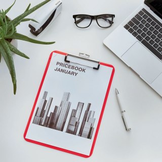 Deska z klipem (podkład do pisania) A4 WOW czerwona Leitz (39710026)