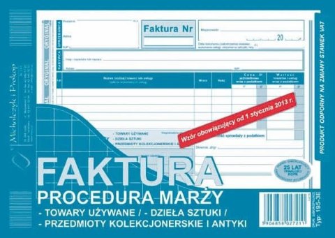 Druk samokopiujący A5 Faktura procedura marży 80k. Michalczyk i Prokop (195-3E)