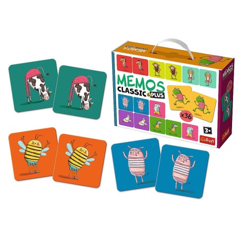 Gra pamięciowa Memos Classic & Plus, Ruch i dźwięk - zwierzaki Trefl (02271)