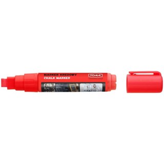 Marker specjalistyczny czerwony kredowy wkład czerwony 8,0 - 5,0mm ścięta końcówka Toma (To-291)
