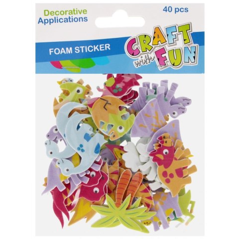 Ozdoba piankowa Dinozaury samoprzylepne Craft With Fun (555453)