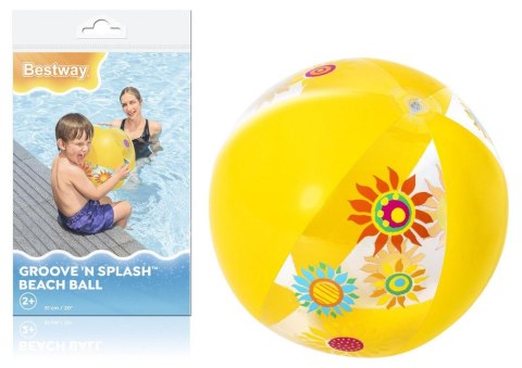 Piłka plażowa żółta PVC PCW śr. 510mm Best Way (21416)