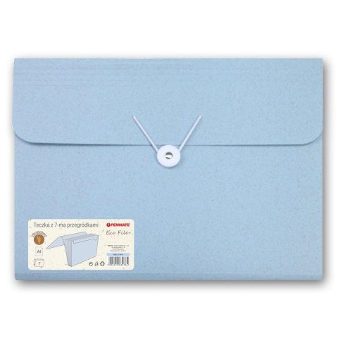 Teczka z przegródkami ECO FILE niebieska 5906910832784 kolor: niebieski 7 przegródek [mm:] 235x325 Mungyo (TT8919)