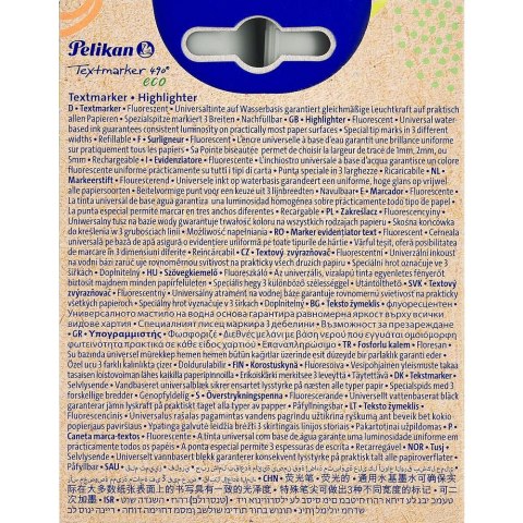 Zakreślacz neon 490 Eco 4 szt wkład mix Pelikan (300009883)