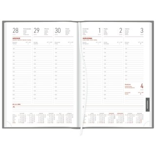 Kalendarz książkowy (terminarz) TYGODNIOWY ALUMINIUM GRANATOWY A4 Wydawnictwo Wokół Nas (237 A4TB)