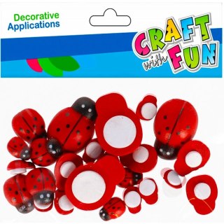 Ozdoba drewniana Biedronki mix Craft Fun (501442)