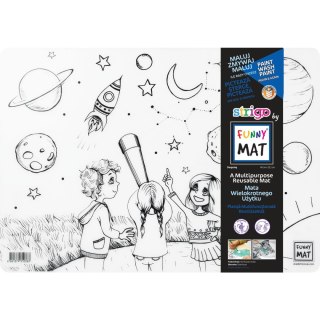 Podkład na biurko FUNNY MAT WHITE OBSERWACJA SFU1038 polipropylen PP [mm:] 335x480 Strigo (8681379310383)