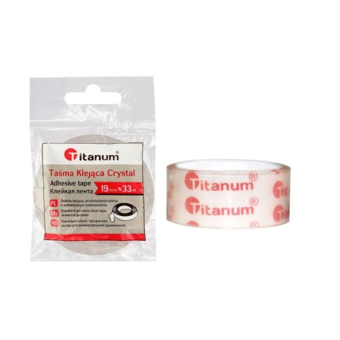 Taśma biurowa Crystal 19x33 [mm x m] Titanum