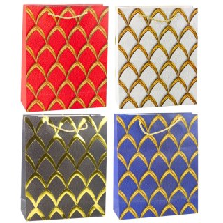 Torba prezentowa Elegancka Złote Zdobienia [mm:] 320x260x 120 Lean (22249)