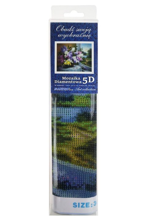 Zestaw kreatywny Diamentowa mozaika 30x40cm Kwiaty Flamingo Line (TGC71779)