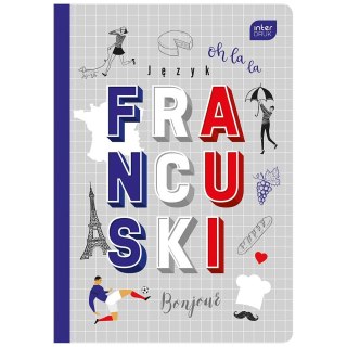 Zeszyt tematyczny A5 j.francuski 60k. krata Interdruk (ZE60FRA)
