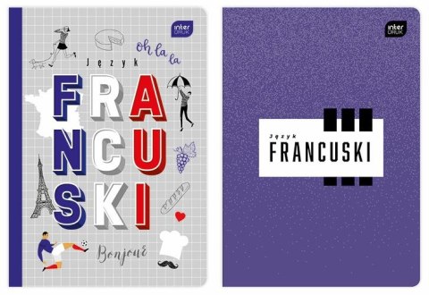 Zeszyt tematyczny A5 j.francuski 60k. krata Interdruk (ZE60FRA)